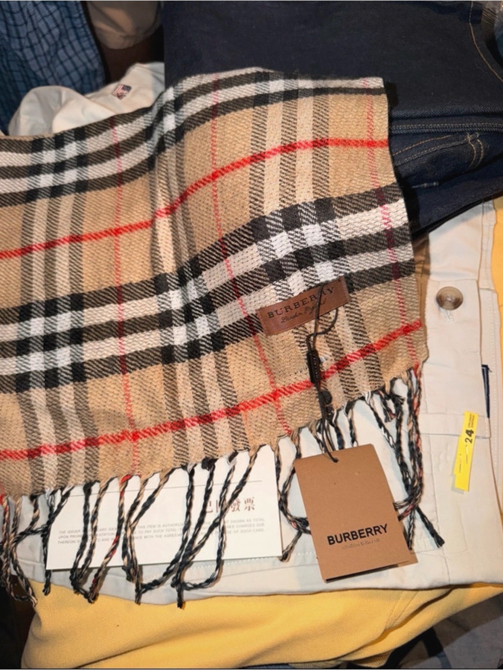 Burberry Classic Beige Check Scarf